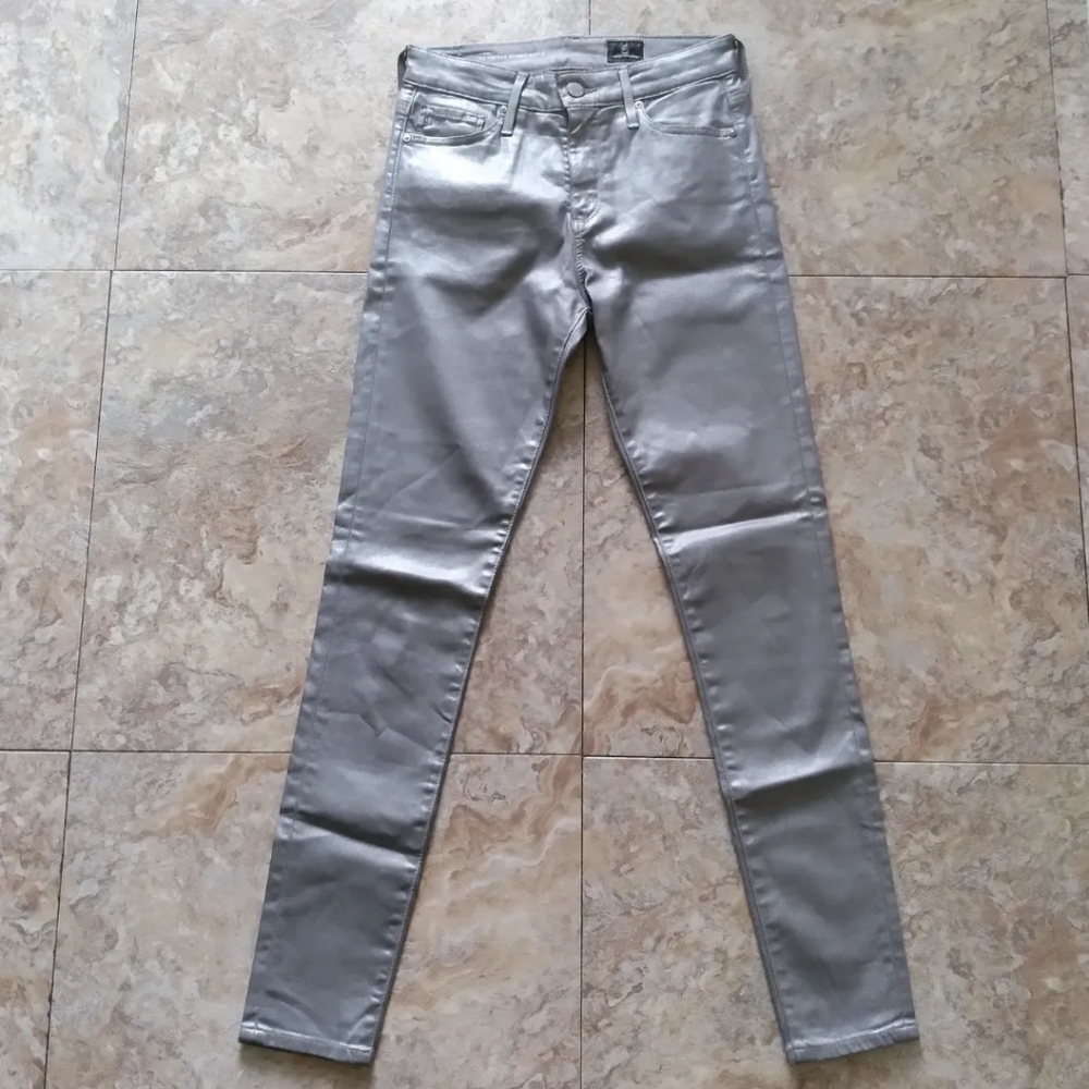 AG Adriano Goldschmied Silver Skinny Jeans